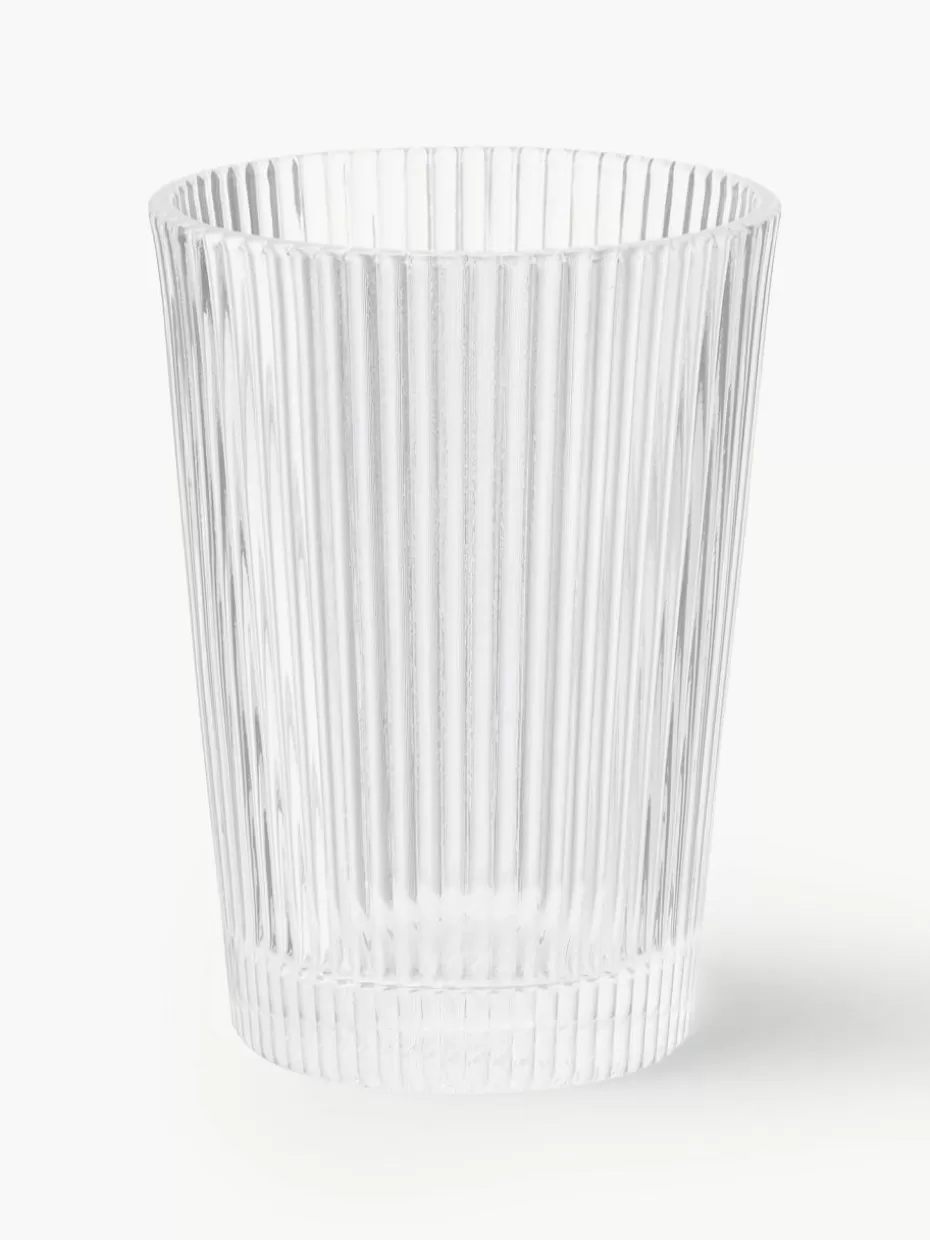 Wassergläser-Stelton Wassergläser Pilastro mit Rillenrelief, 6 Stück
