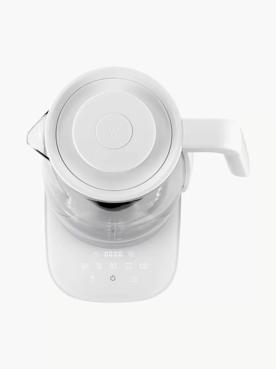 Wasserkocher-Zwilling Wasserkocher Enfinigy aus Glas mit Teeeinsatz, 1.7 L Weiß, Silberfarben