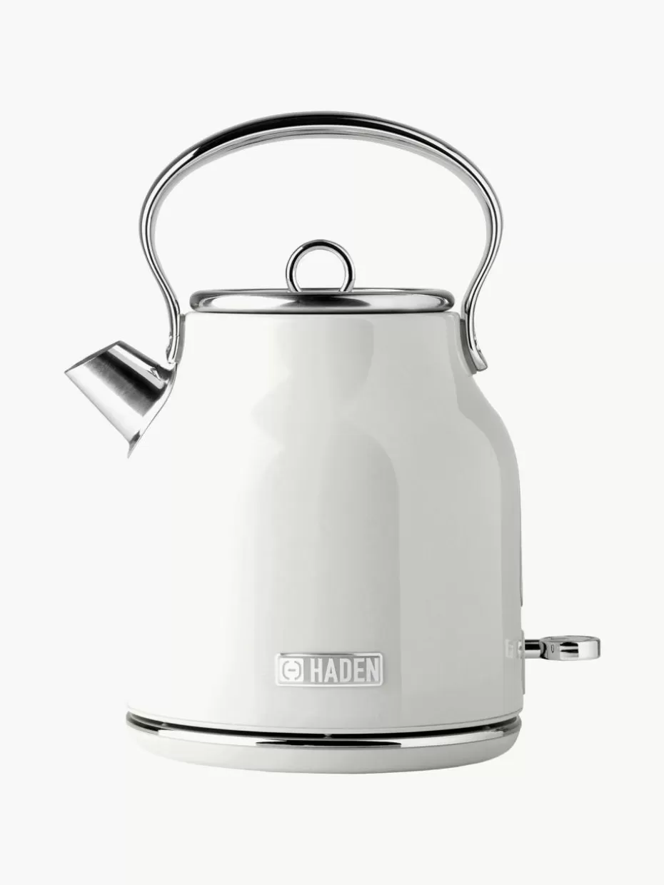 Wasserkocher-Haden Wasserkocher Heritage, 1.7 L Weiß, Silberfarben