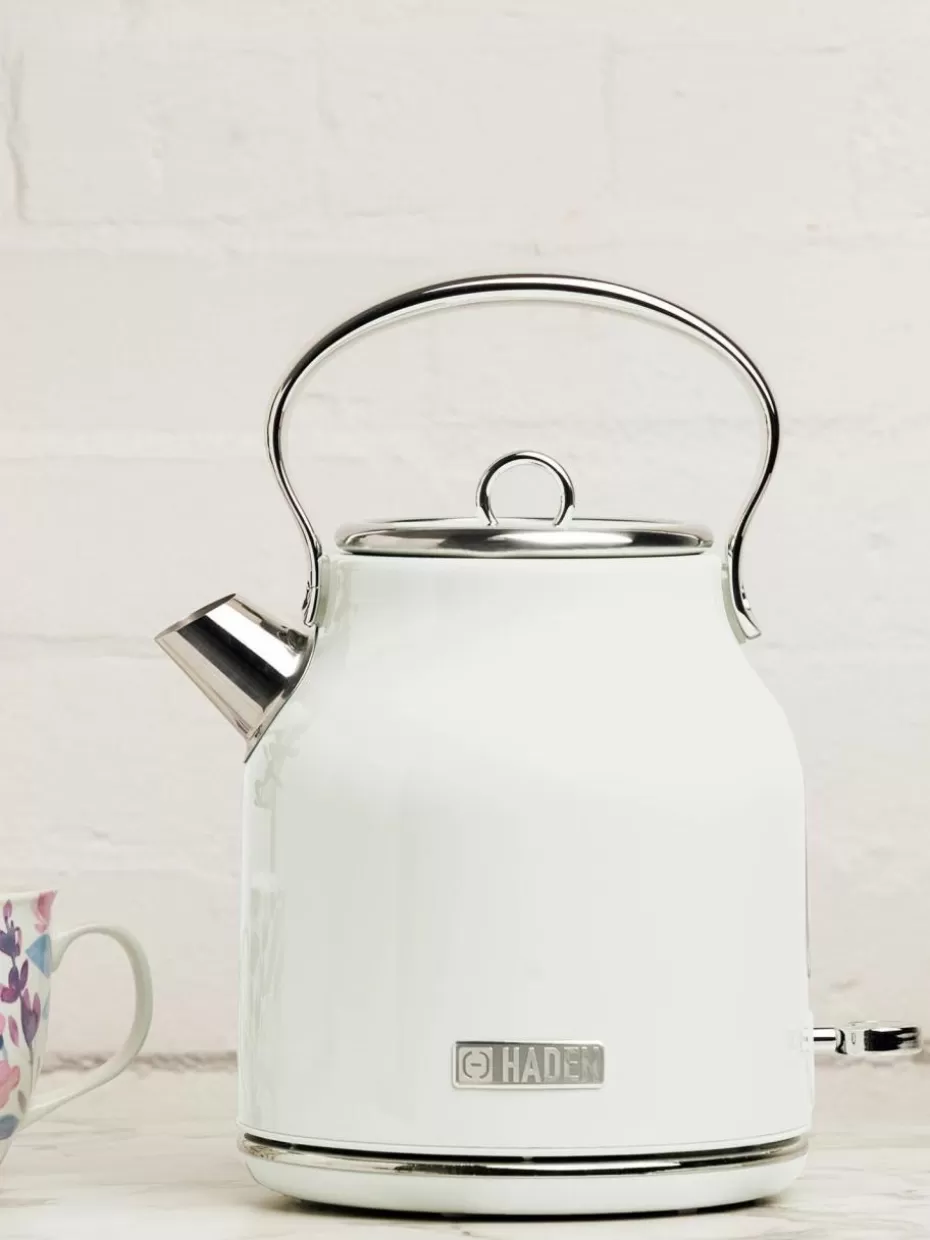 Wasserkocher-Haden Wasserkocher Heritage, 1.7 L Weiß, Silberfarben