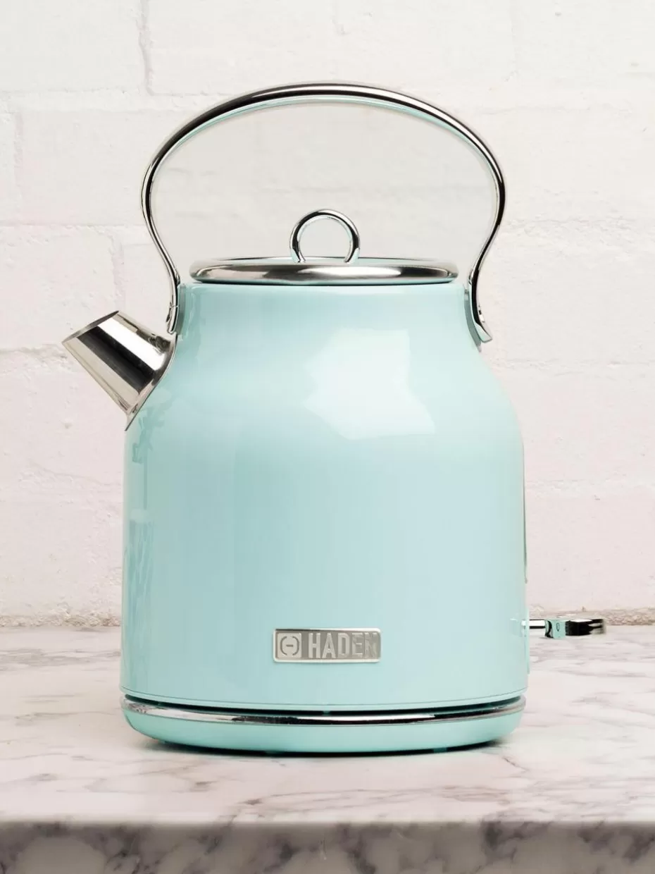 Wasserkocher-Haden Wasserkocher Heritage, 1.7 L Türkis, Silberfarben