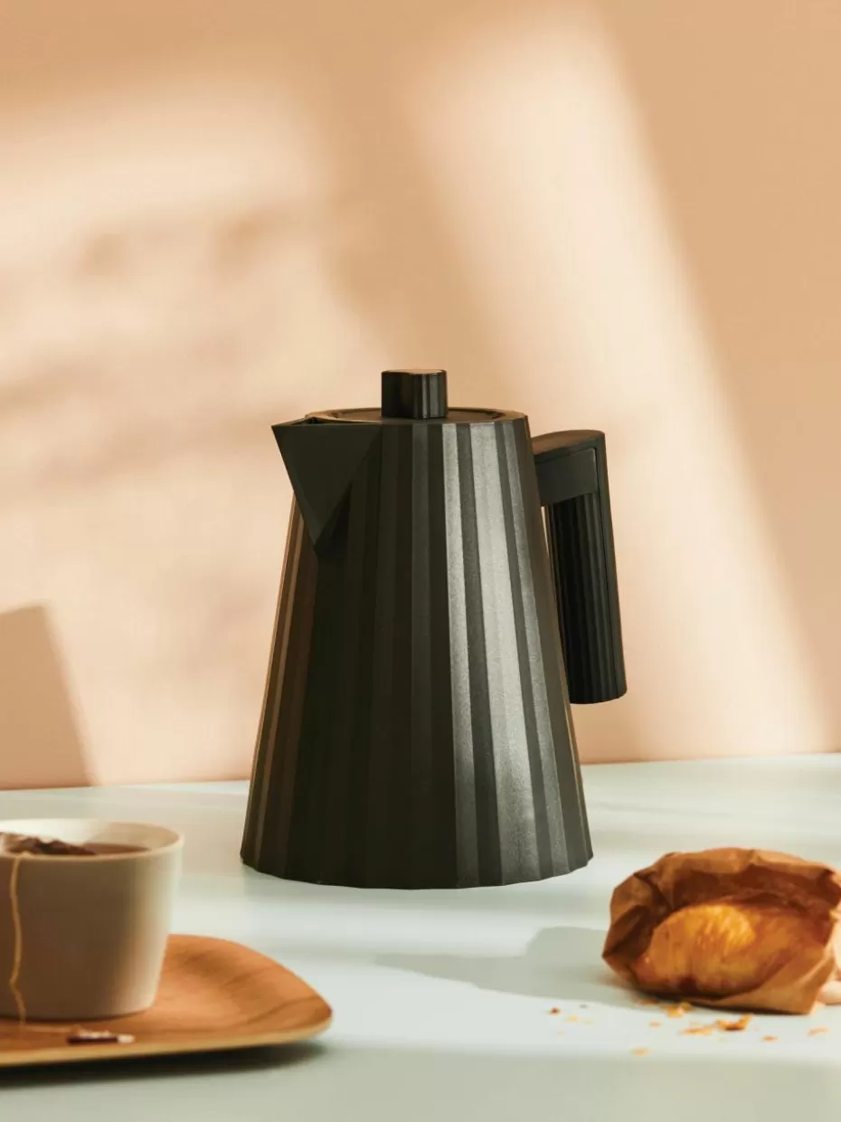 Wasserkocher-Alessi Wasserkocher Plissé, 1 L Schwarz