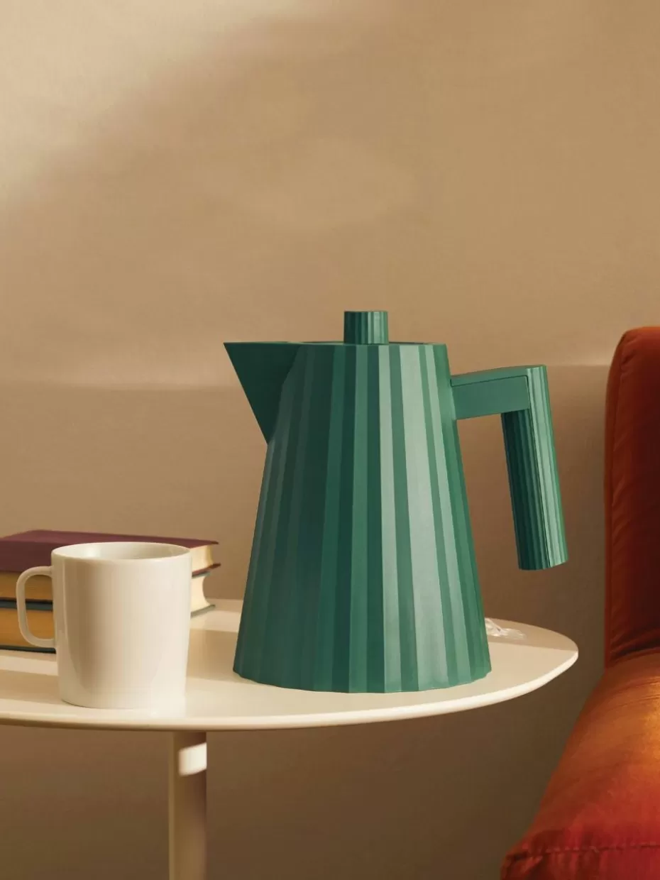 Wasserkocher-Alessi Wasserkocher Plissé, 1 L Dunkelgrün