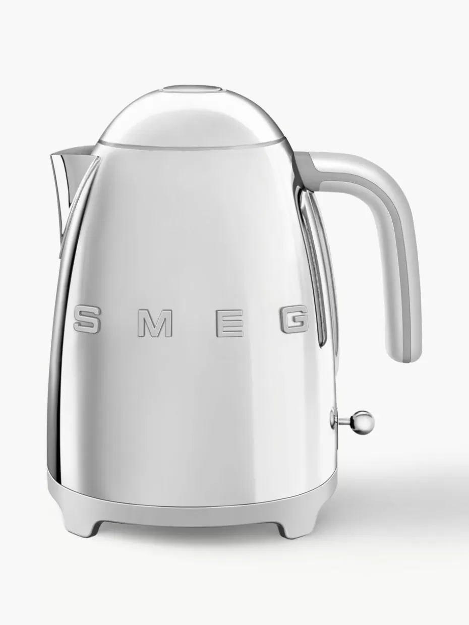 Wasserkocher-Smeg Wasserkocher 50's Style, 1.7 L Silberfarben, glänzend