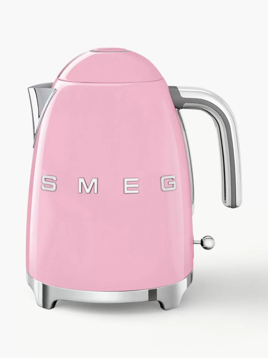 Wasserkocher-Smeg Wasserkocher 50's Style, 1.7 L Rosa, glänzend