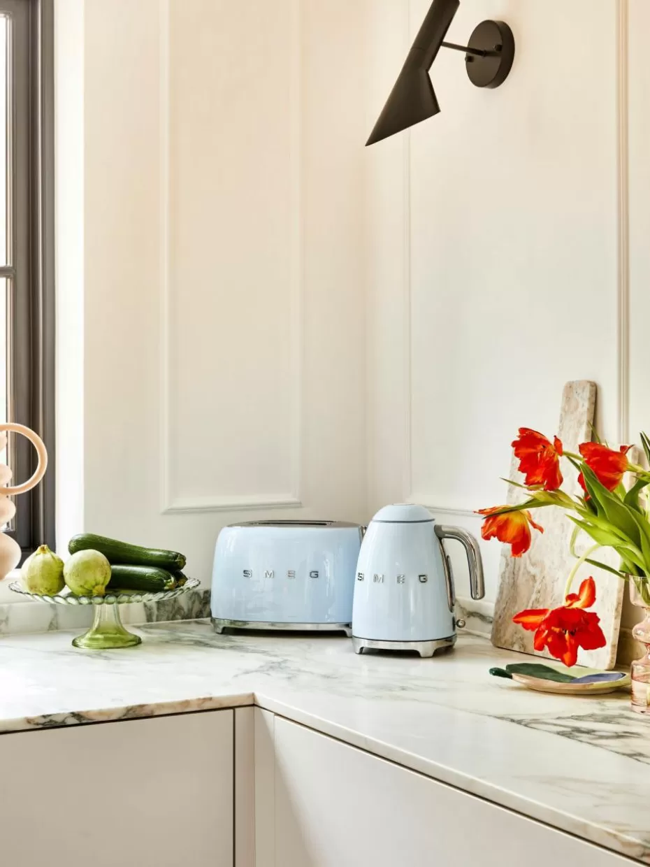 Wasserkocher-Smeg Wasserkocher 50's Style, 1.7 L Hellblau, glänzend