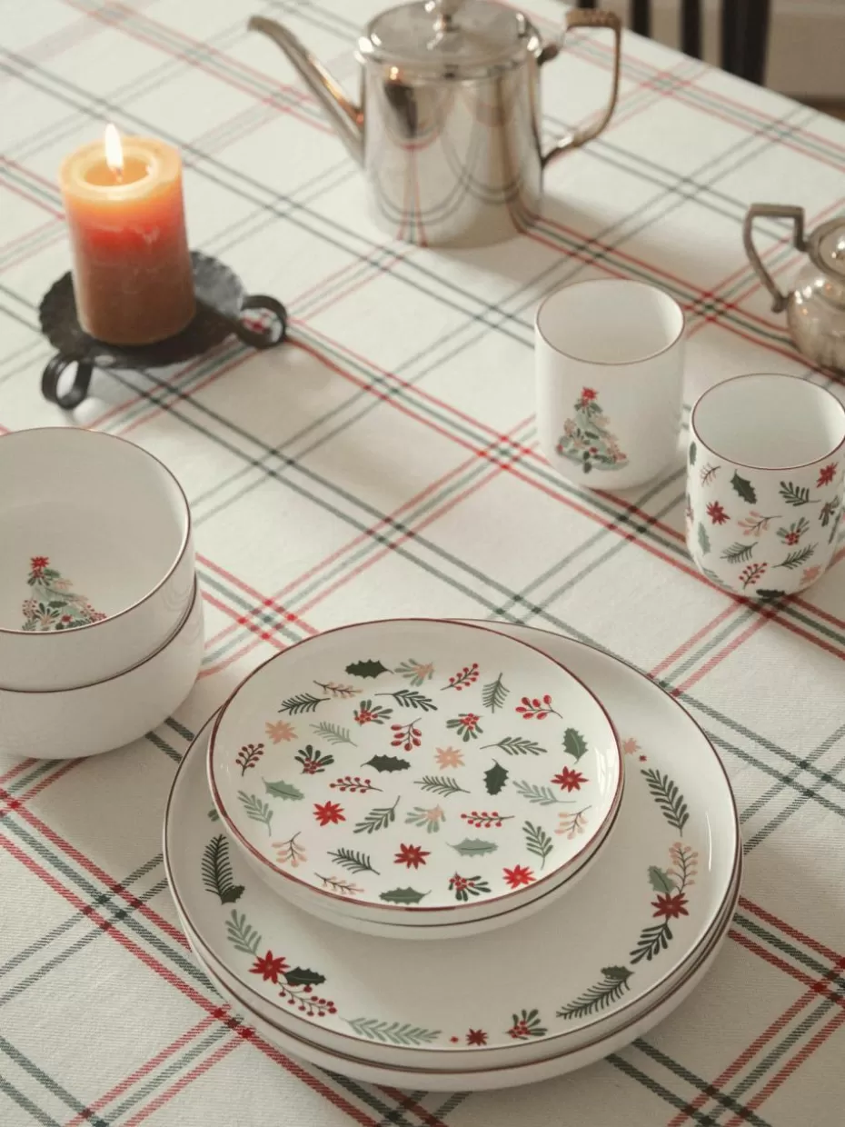 Weihnachtsgeschirr | Family Holidays-Westwing Collection Weihnachtliche Kaffeebecher Eve aus Porzellan, 4er-Set