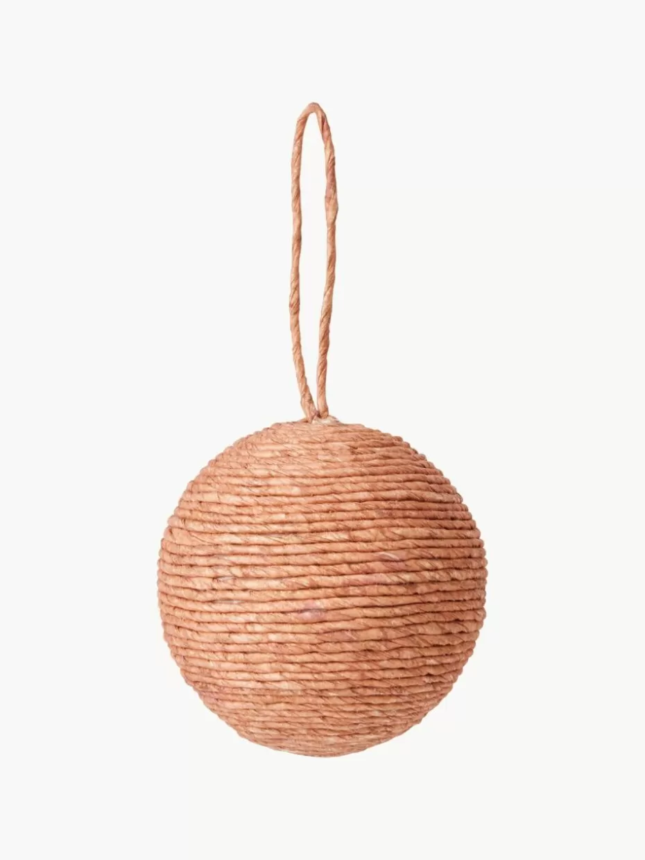 Weihnachtskugeln & Baumanhänger-Broste Copenhagen Weihnachtskugel Carol, 4 Stück Peach