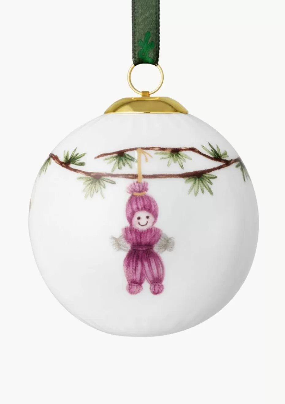 Weihnachtskugeln & Baumanhänger-Kähler Weihnachtskugel Hammershøi aus Porzellan
