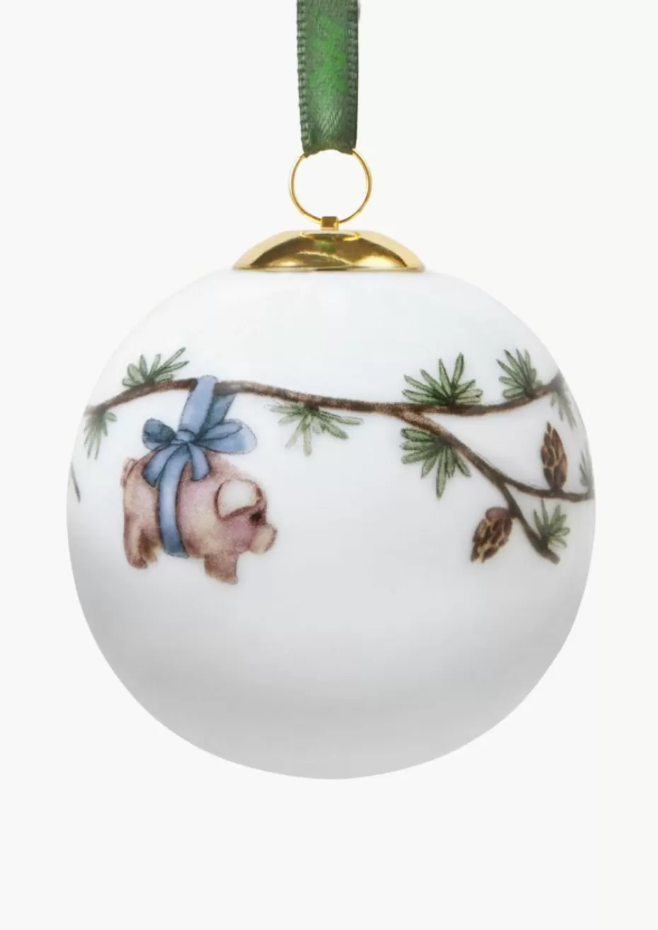 Weihnachtskugeln & Baumanhänger-Kähler Weihnachtskugel Hammershøi aus Porzellan