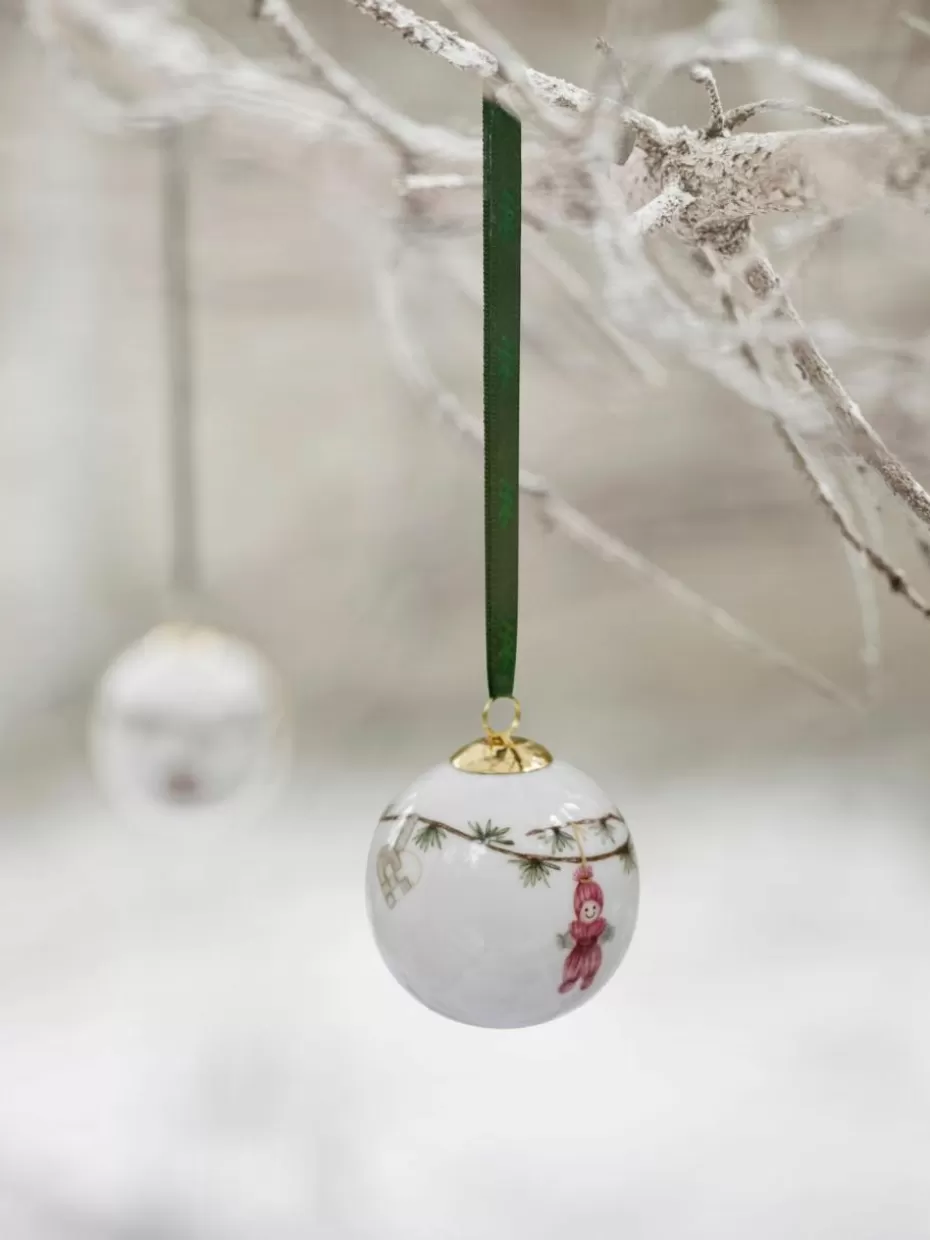 Weihnachtskugeln & Baumanhänger-Kähler Weihnachtskugel Hammershøi aus Porzellan