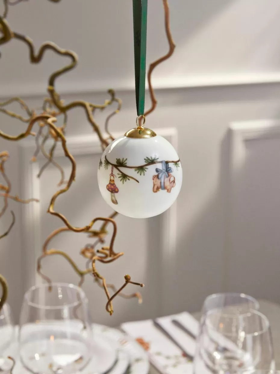 Weihnachtskugeln & Baumanhänger-Kähler Weihnachtskugel Hammershøi aus Porzellan