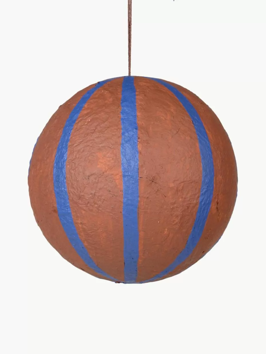 Weihnachtskugeln & Baumanhänger | Glow-Up-Broste Copenhagen Weihnachtskugel Sphere, Ø 12 cm, 3 Stück Braun, Royalblau