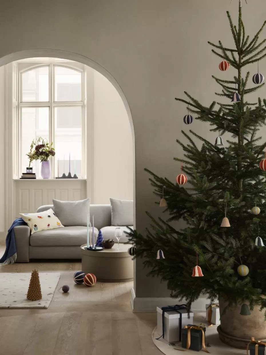 Weihnachtskugeln & Baumanhänger | Nordic Celebrations-Broste Copenhagen Weihnachtskugel Sphere, Ø 12 cm, 3 Stück Schwarz, Weiß