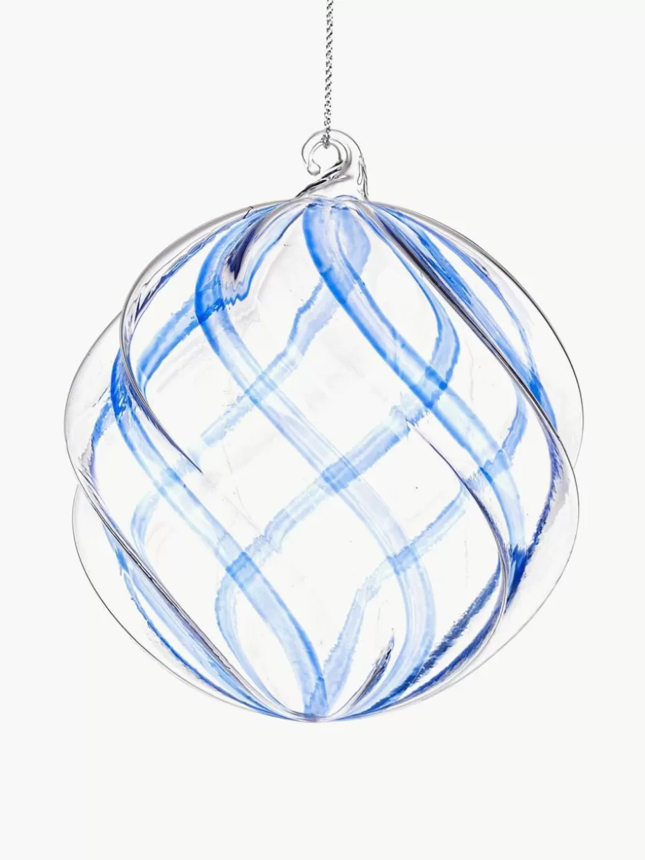 Weihnachtskugeln & Baumanhänger | Glow-Up-Bizzotto Weihnachtskugeln Blend, 8 Stück Transparent, Blau