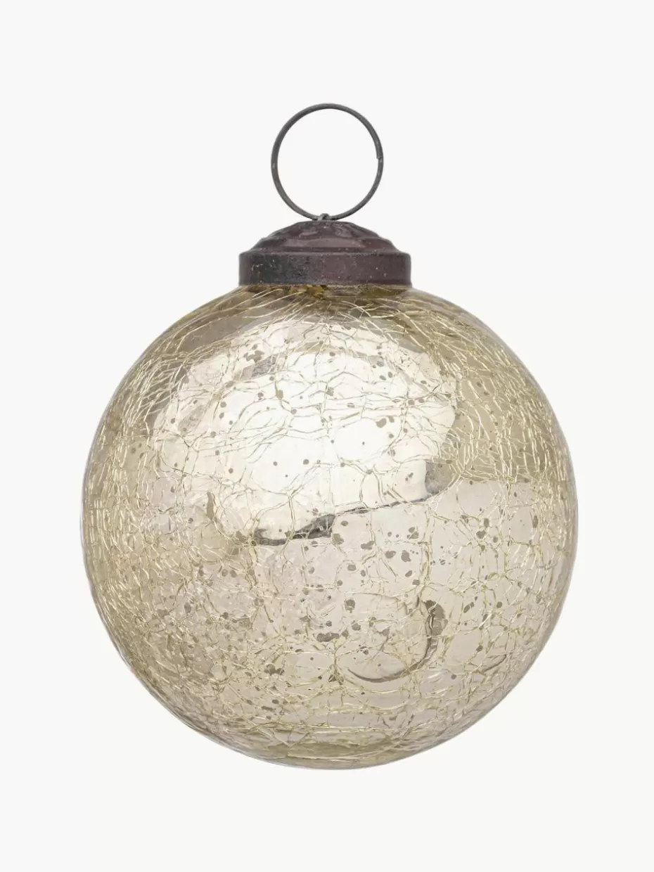 Weihnachtskugeln & Baumanhänger | Nordic Celebrations-Bizzotto Weihnachtskugeln Brill, 4 Stück Goldfarben, gesprenkelt