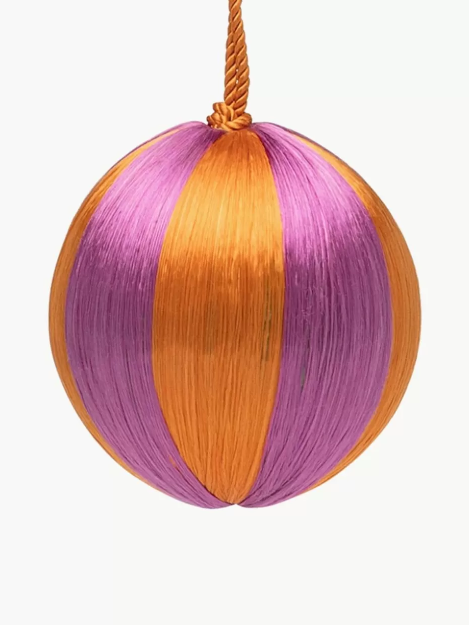 Weihnachtskugeln & Baumanhänger | Glow-Up-Anna + Nina Weihnachtskugeln Corded, 2 Stück, in verschiedenen Größen Orange, Lila