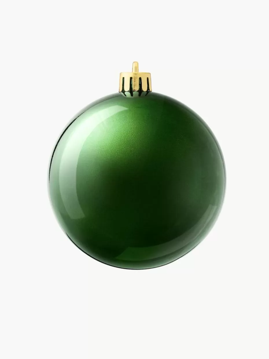 Weihnachtskugeln & Baumanhänger-Westwing Weihnachtskugeln Decoris, 6er-Set Dunkelgrün