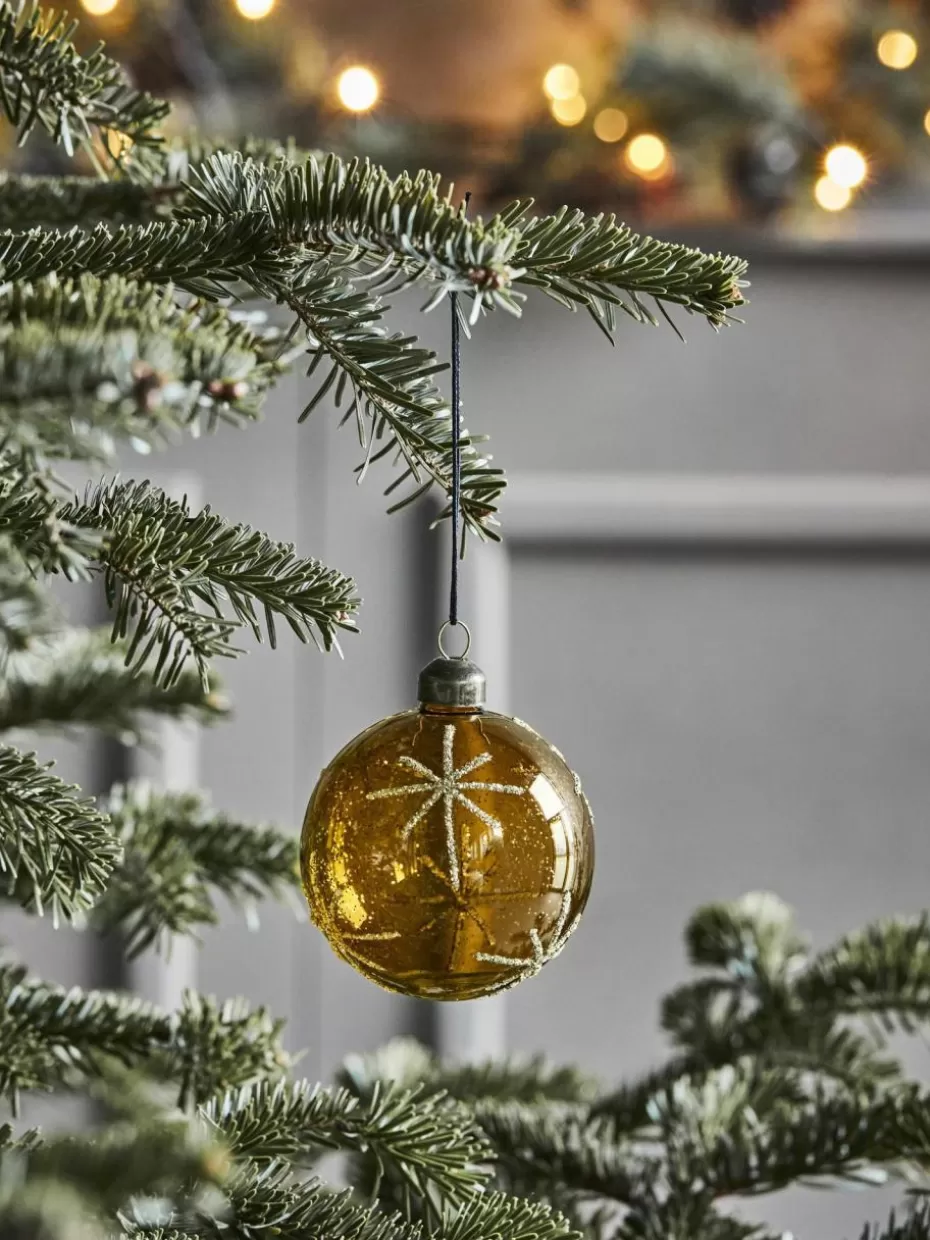 Weihnachtskugeln & Baumanhänger | Family Holidays-House Doctor Weihnachtskugeln Star, 4 Stück Ocker, Goldfarben