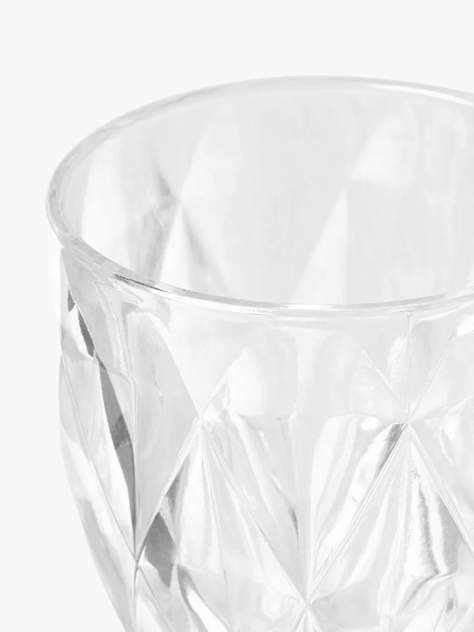 Weingläser-Westwing Collection Weingläser Colorado mit Strukturmuster, 4 Stück Transparent