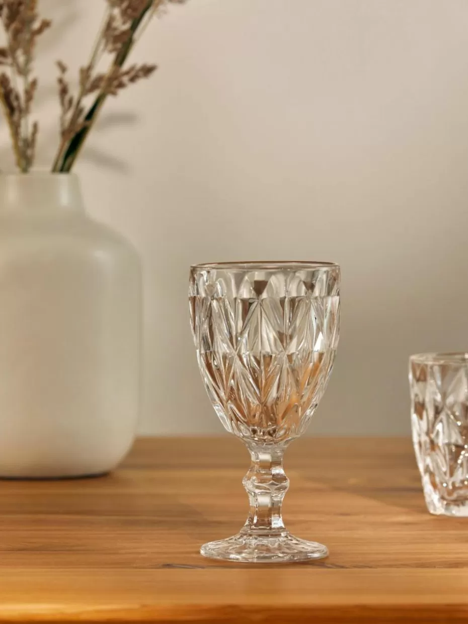 Weingläser-Westwing Collection Weingläser Colorado mit Strukturmuster, 4 Stück Transparent