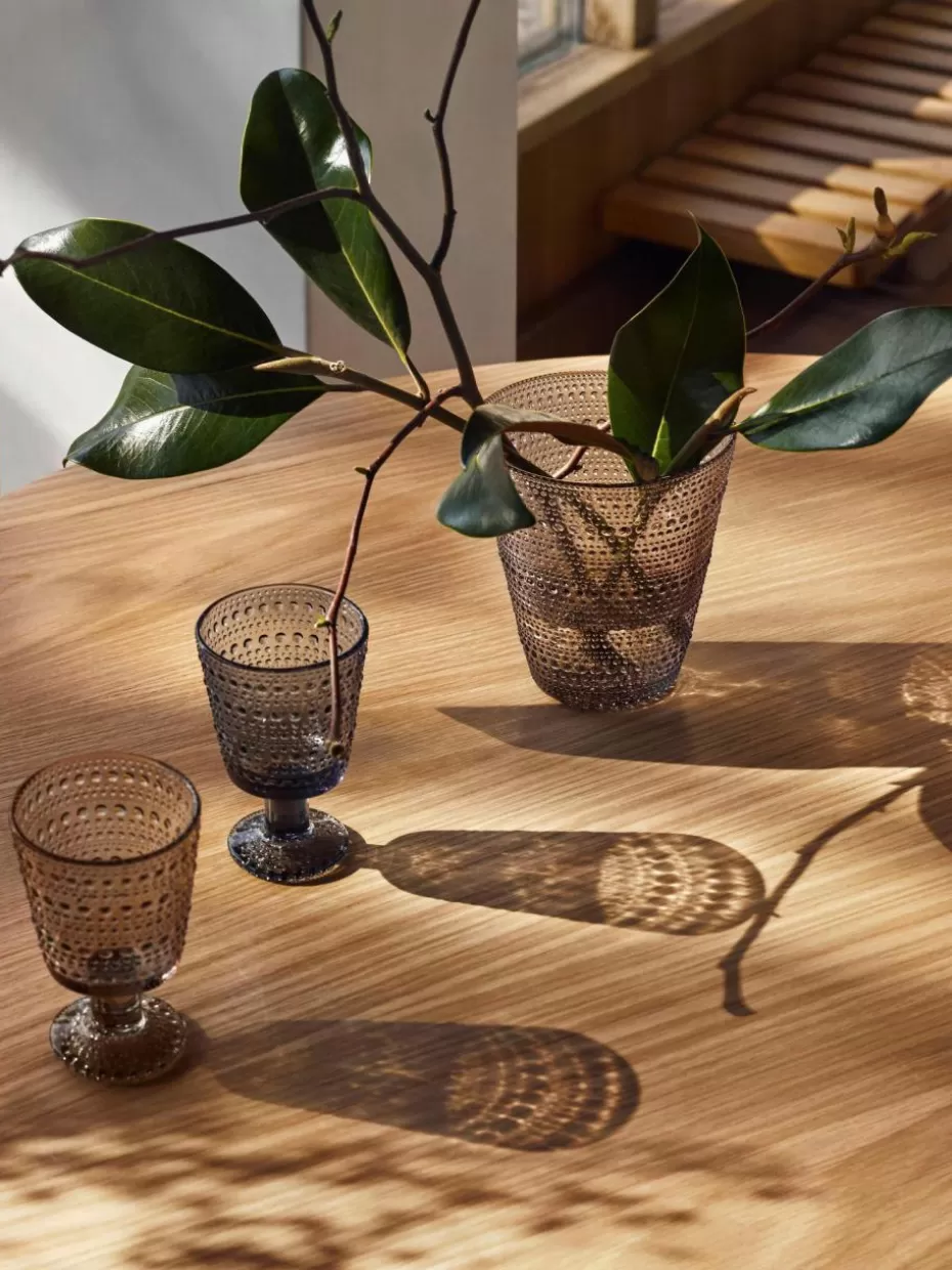 Weingläser-iittala Weingläser Kastehelmi, 2 Stück Dunkelgrau, transparent