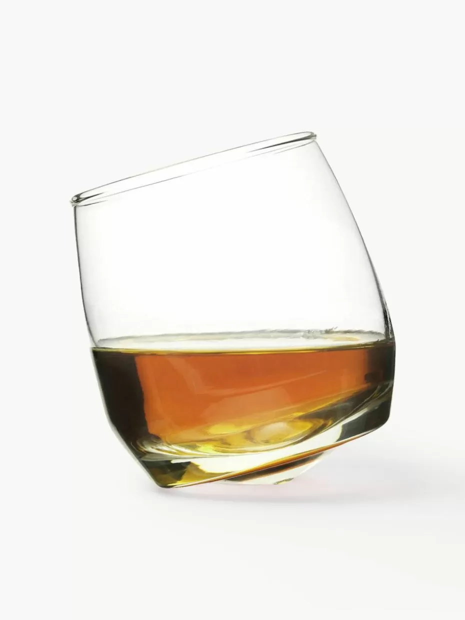 Bargläser-Sagaform Whiskygläser Rocking mit rundem Boden, 6 Stück