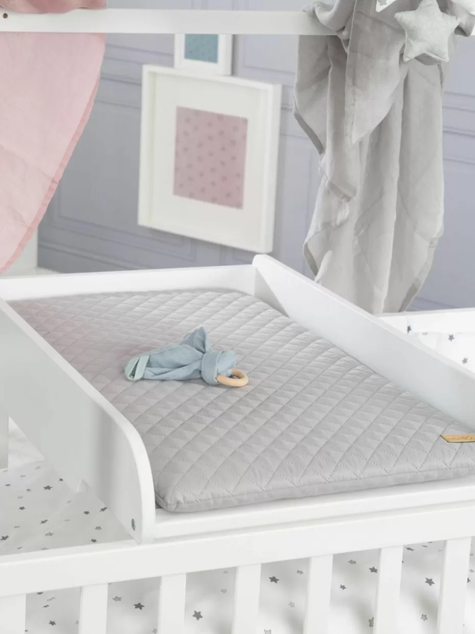 Wickeln & Pflege | Babybetten-Westwing Wickelauflage Style mit Matratze Weiß, Hellgrau