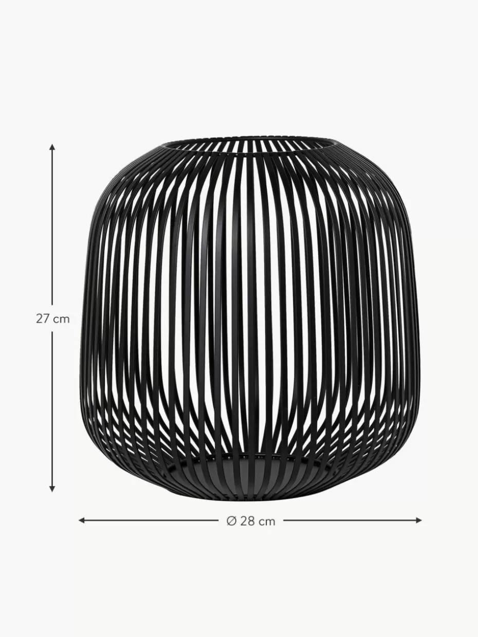 Windlichter & Laternen-Blomus Windlicht Lito, H 27 cm Schwarz
