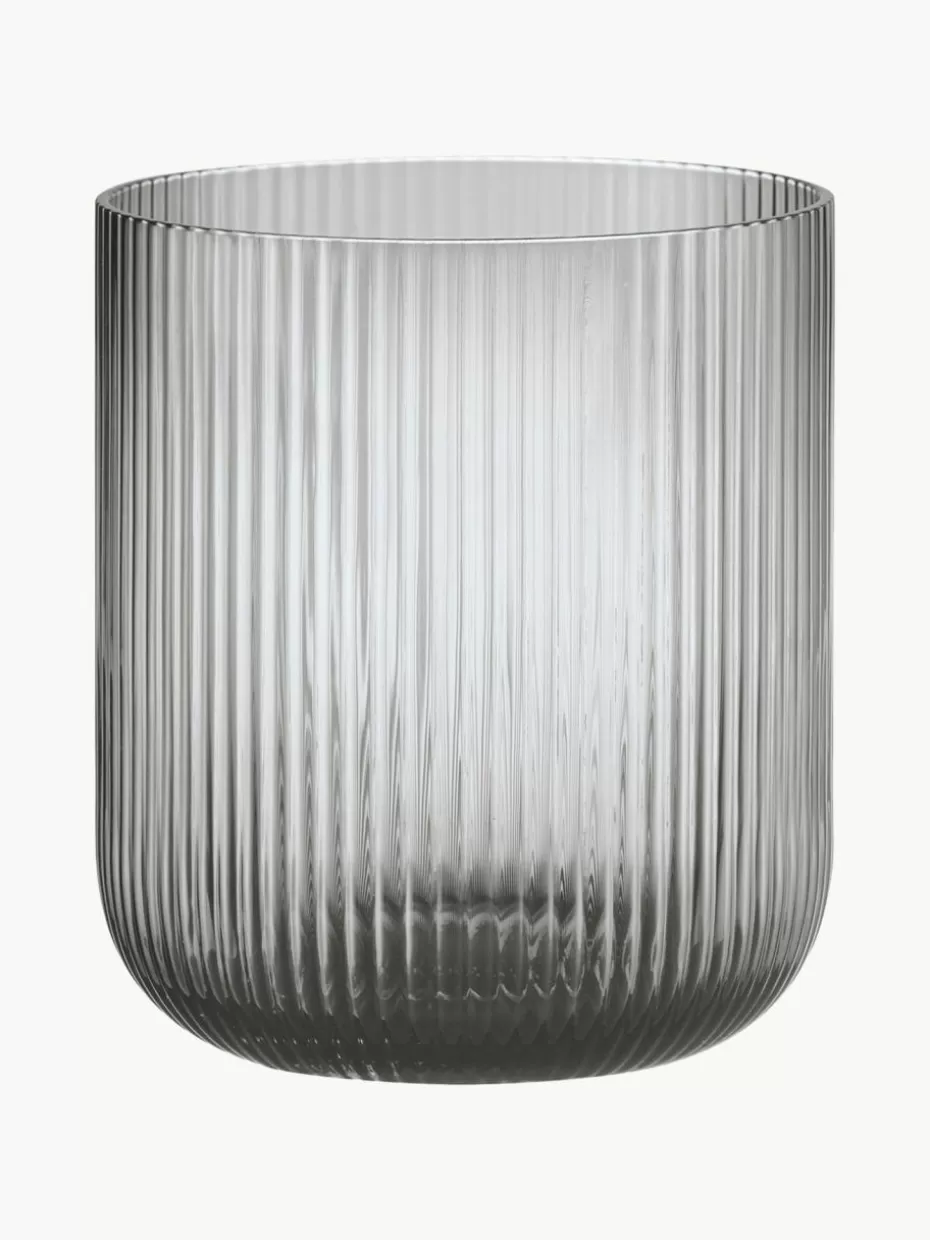 Windlichter & Laternen-Blomus Windlicht Ven mit Rillenrelief aus Glas, H 16 cm