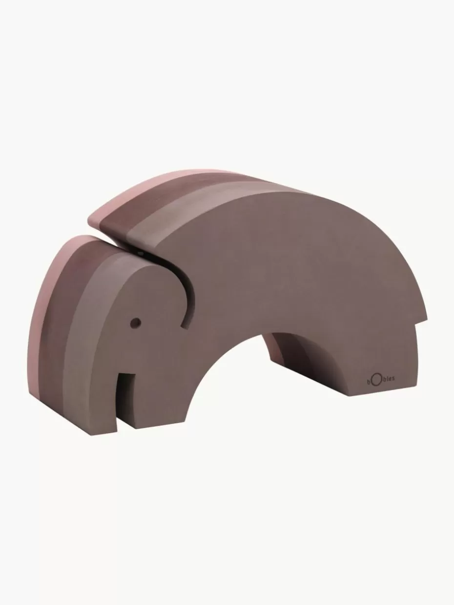 Spielzeug & Kuscheltiere-bObles Wippe Elephant, B 45 cm Altrosa, Aubergine, Mauve