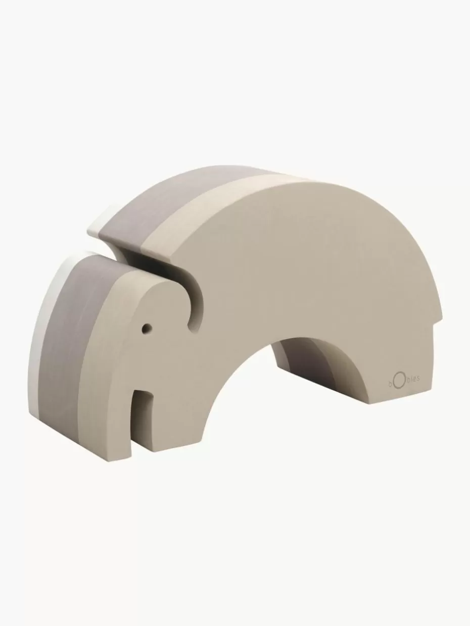 Spielzeug & Kuscheltiere-bObles Wippe Elephant, B 55 cm Off White, Greige, Beige