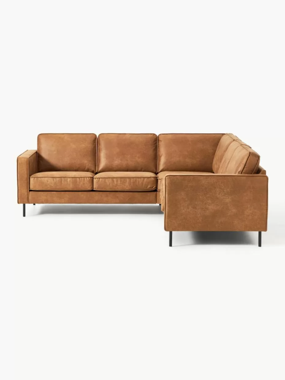 Sofas | Sofaserien-Westwing Collection Wohnlandschaft Hunter aus recyceltem Leder Leder Braun