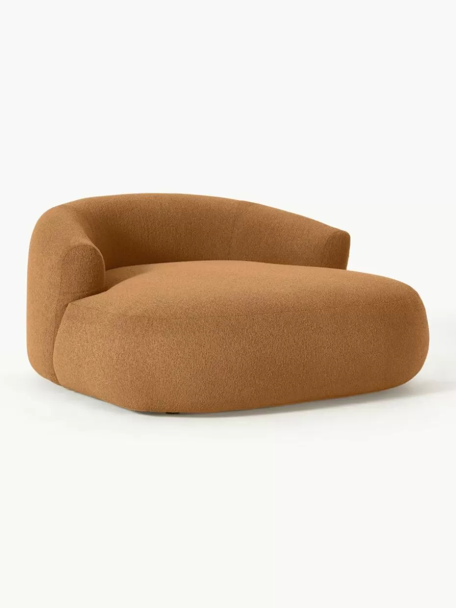 Sessel | Sofaserien-Westwing Collection XL Bouclé-Loungesessel Sofia Bouclé Hellbraun