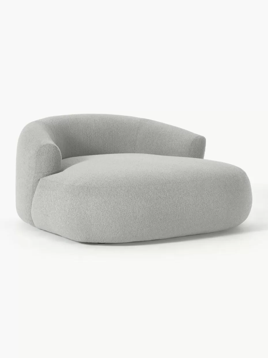 Sessel | Sofaserien-Westwing Collection XL Bouclé-Loungesessel Sofia Bouclé Hellgrau