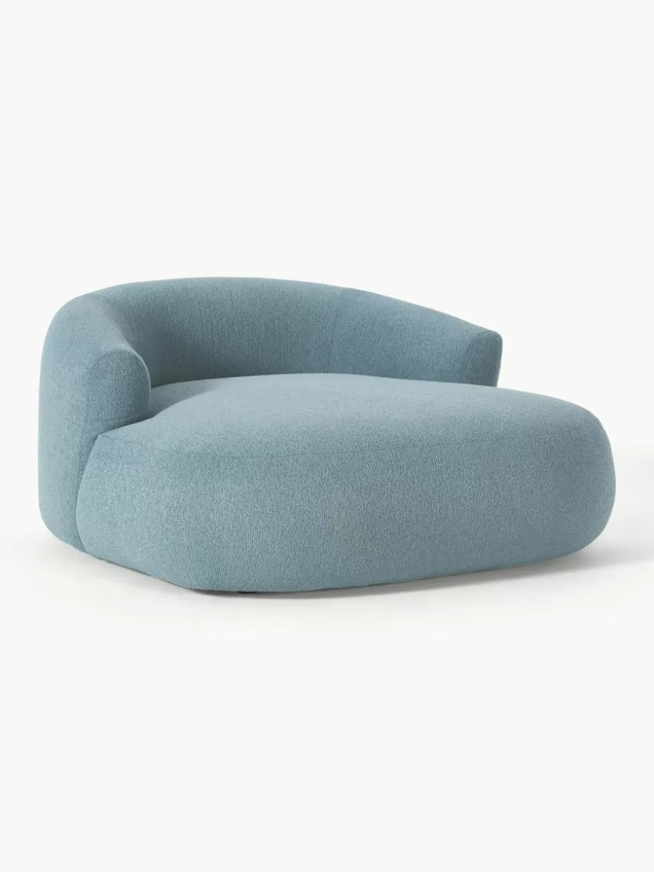Sessel | Sofaserien-Westwing Collection XL Bouclé-Loungesessel Sofia Bouclé Blau
