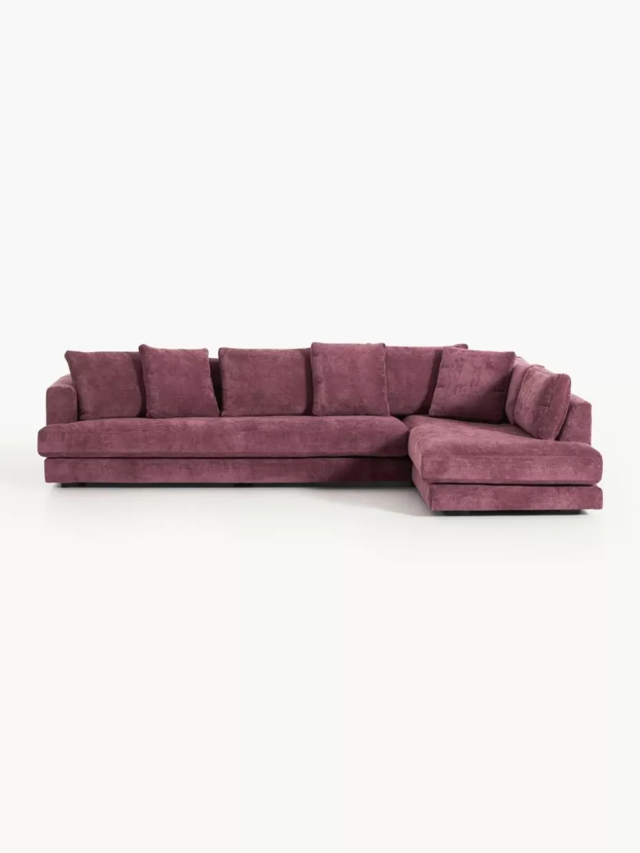 Sofas | Sofaserien-Westwing Collection XL Ecksofa Tribeca Webstoff Aubergine