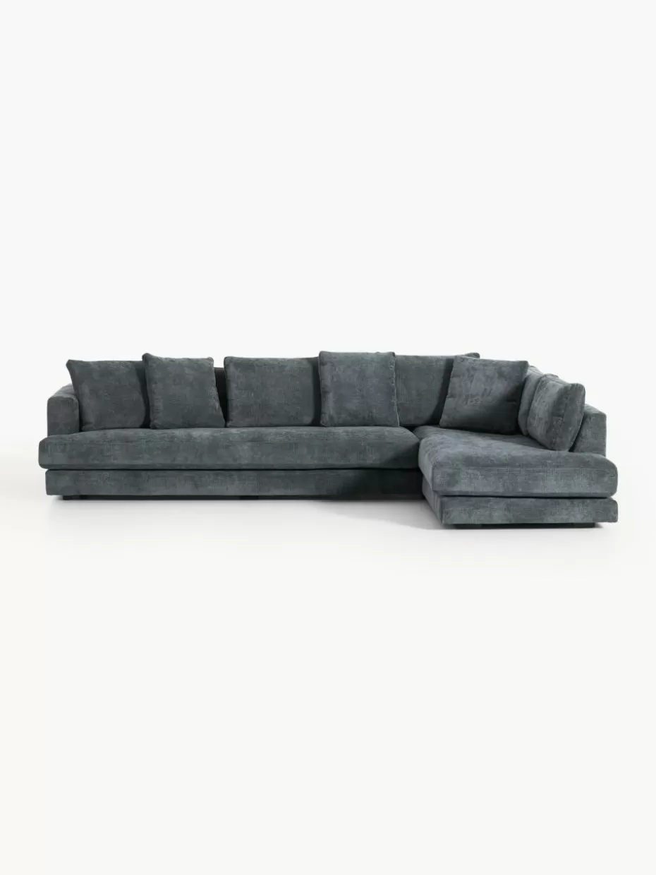 Sofas | Sofaserien-Westwing Collection XL Ecksofa Tribeca Webstoff Graublau