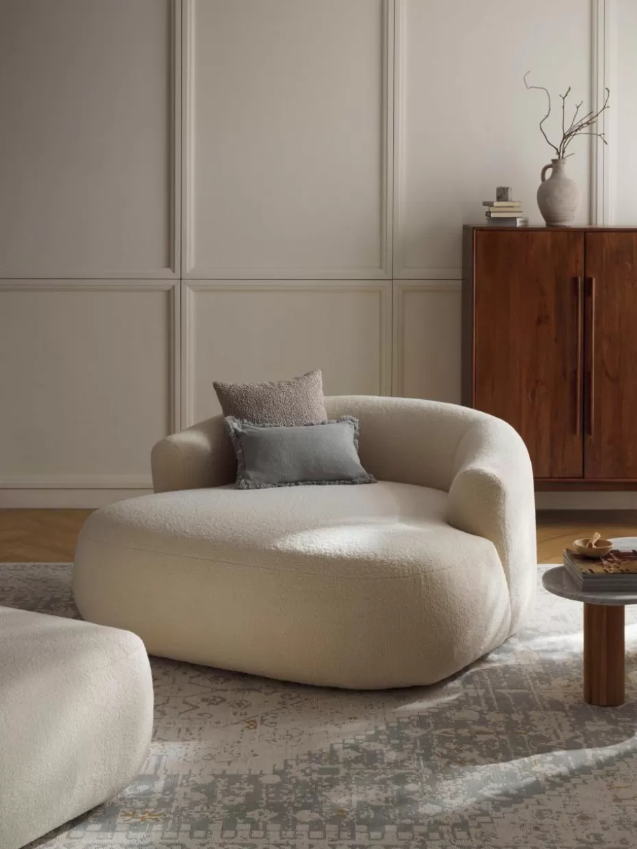 Sessel | Sofaserien-Westwing Collection XL Teddy-Loungesessel Sofia Teddy Off White