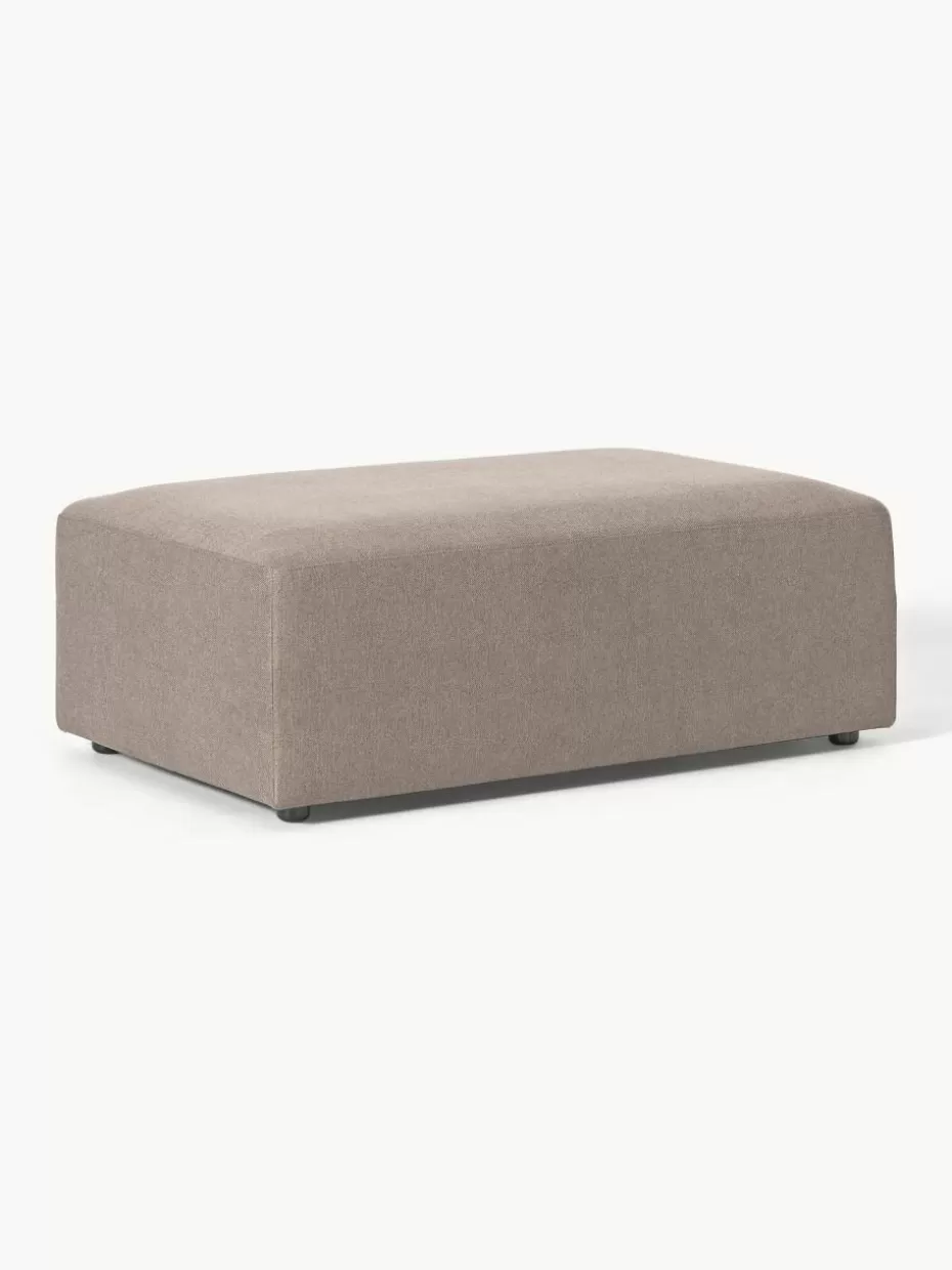 Hocker | Sofaserien-Westwing Collection XL-Hocker Melva, B 116 x T 72 cm Webstoff Taupe