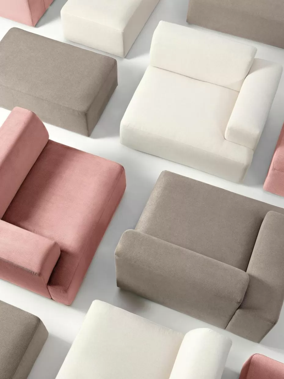 Hocker | Sofaserien-Westwing Collection XL-Hocker Melva, B 116 x T 72 cm Webstoff Greige