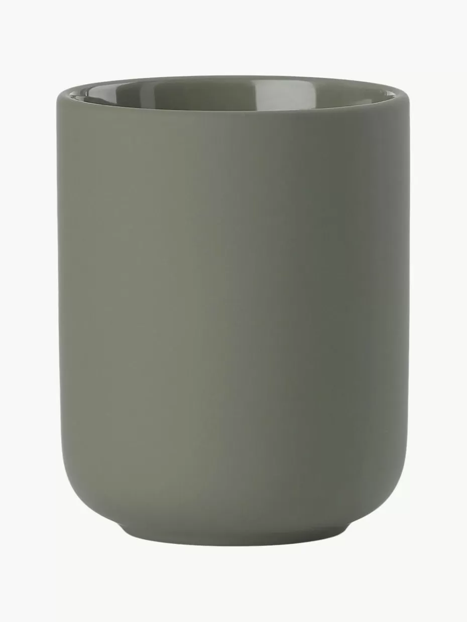Zahnputzbecher-Zone Denmark Zahnputzbecher Ume mit Soft-Touch-Oberfläche Olivgrün