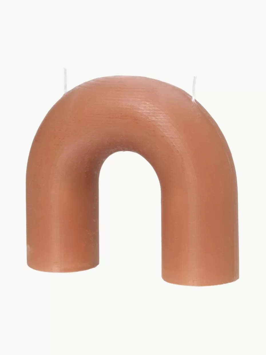 Kerzen-Broste Copenhagen Zweidochtkerze Bend Terrakotta